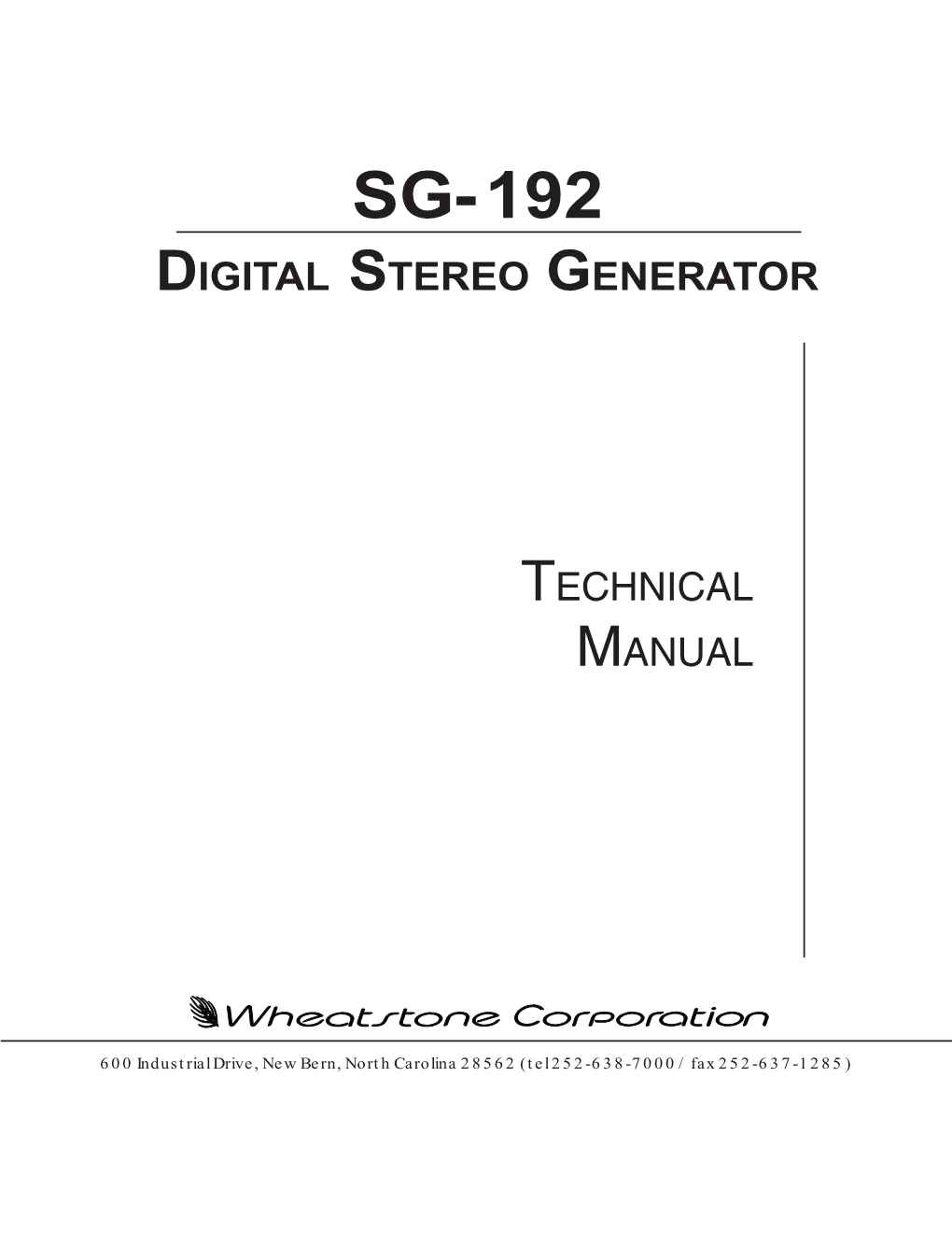 SG-192 Digital Stereo Generator