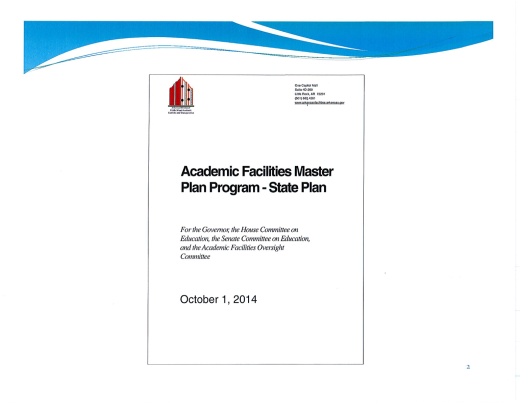 Academic Facilities Master Plan Program - State Plan