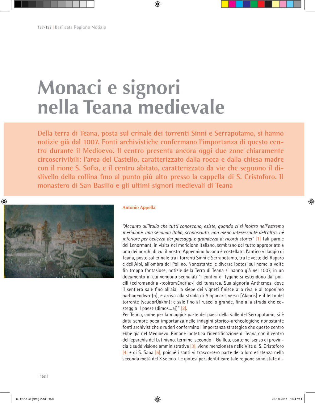 Monaci E Signori Nella Teana Medievale