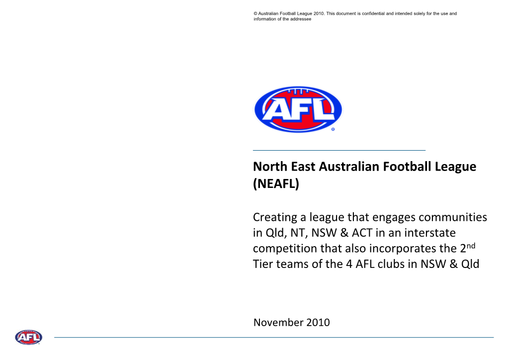 North East Australian Football League (NEAFL)