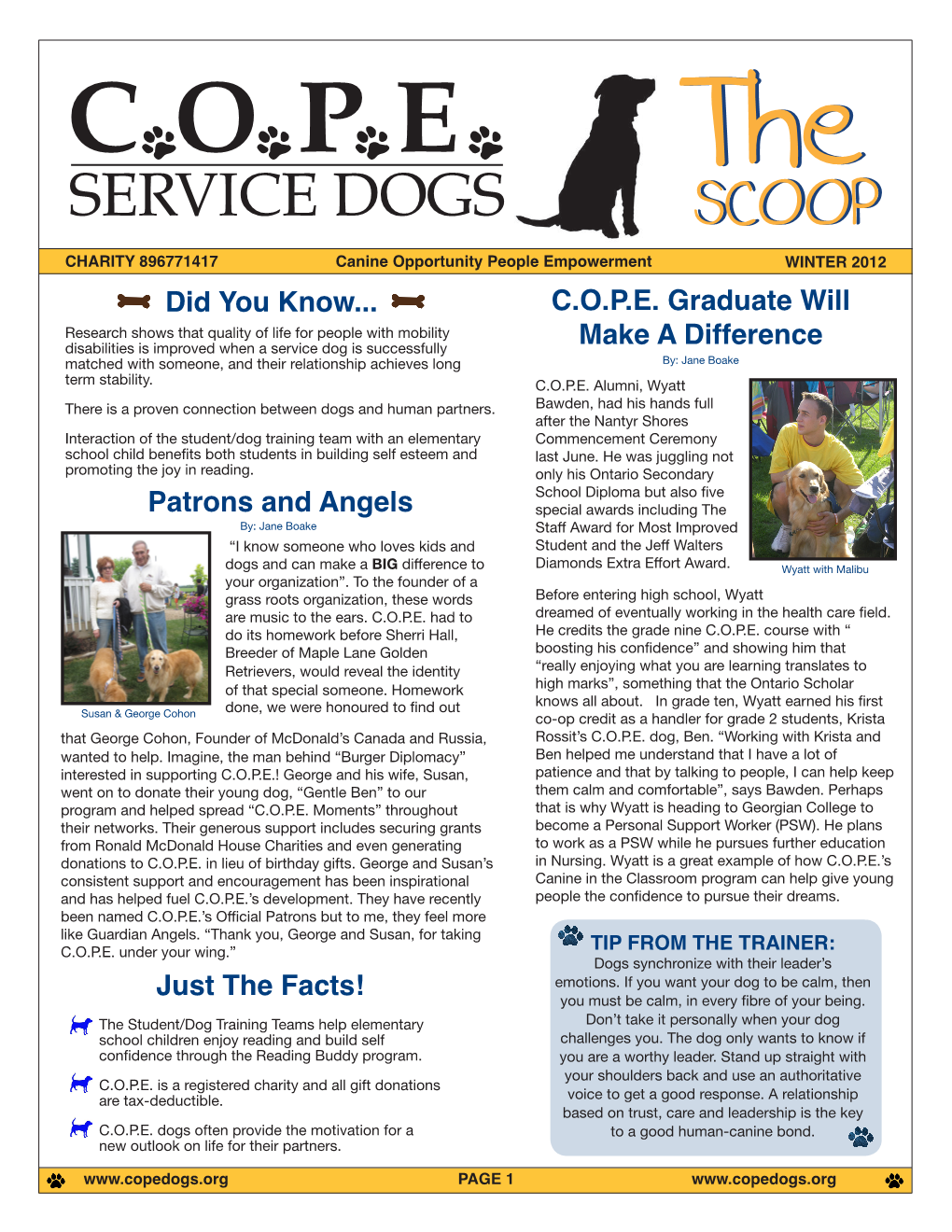 2011 Winter Newsletter of C O