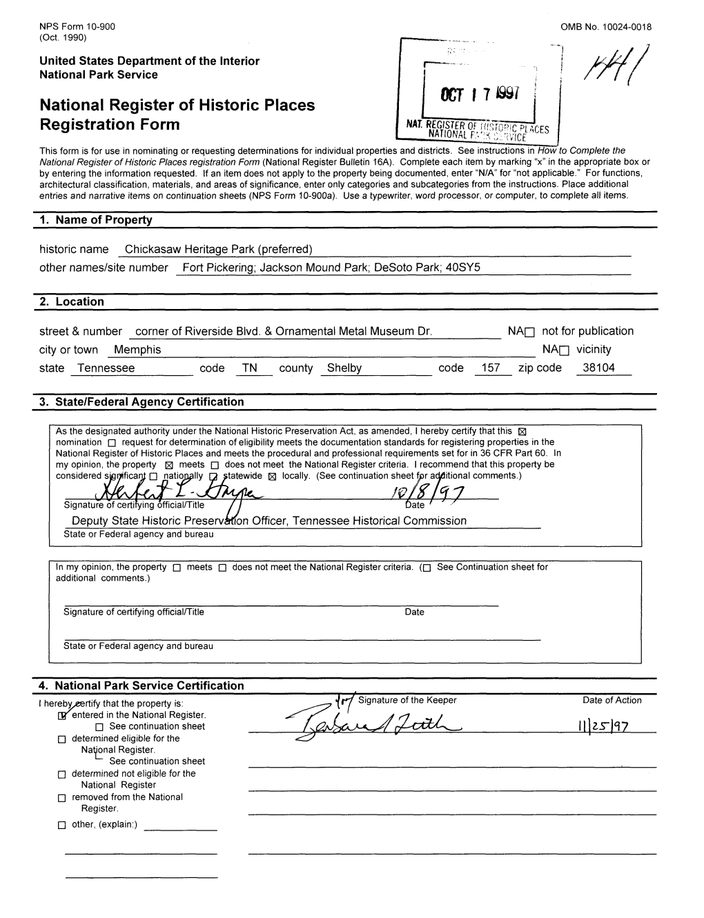 National Register of Historic Places Continuation Sheet