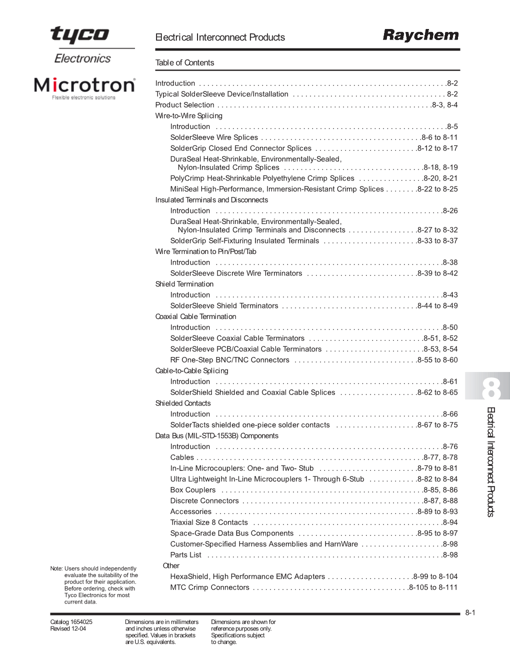 Electrical Interconnect Products 8Electricalinterconnectproducts