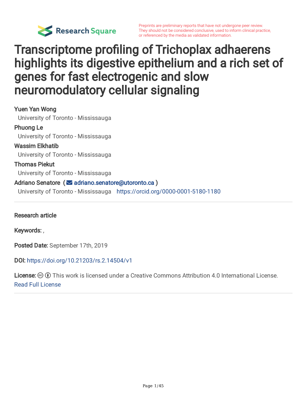 Transcriptome Profiling of Trichoplax Adhaerens Highlights Its Digestive