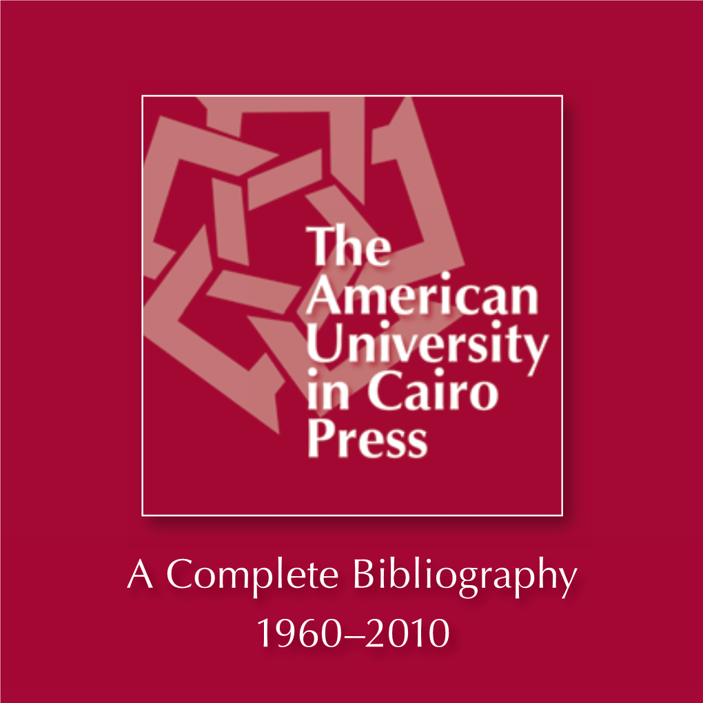 A Complete Bibliography 1960–2010