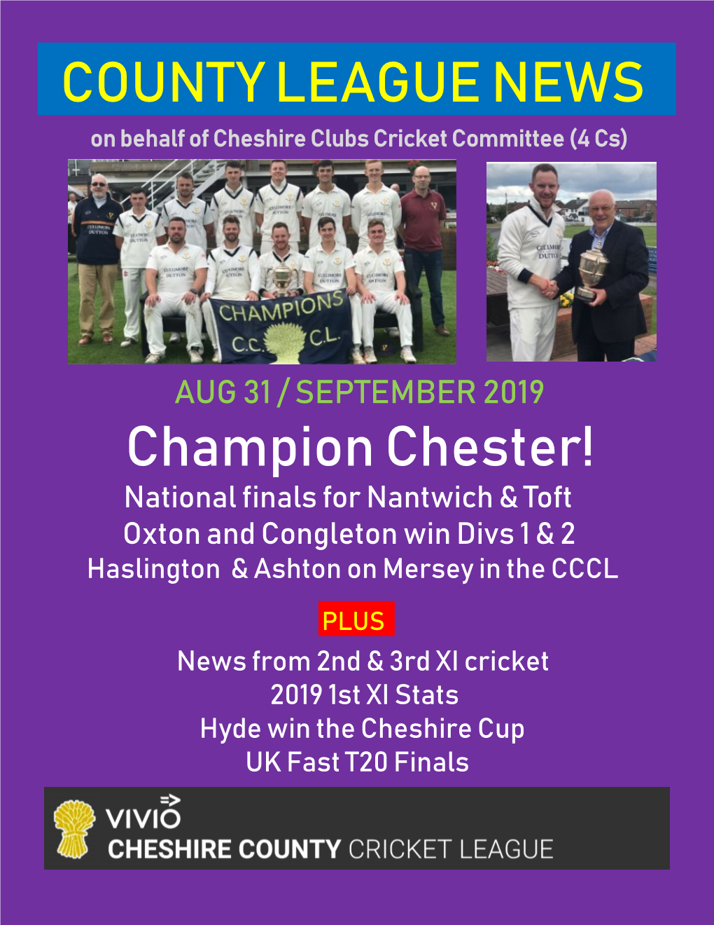 COUNTY LEAGUE NEWS Champion Chester!