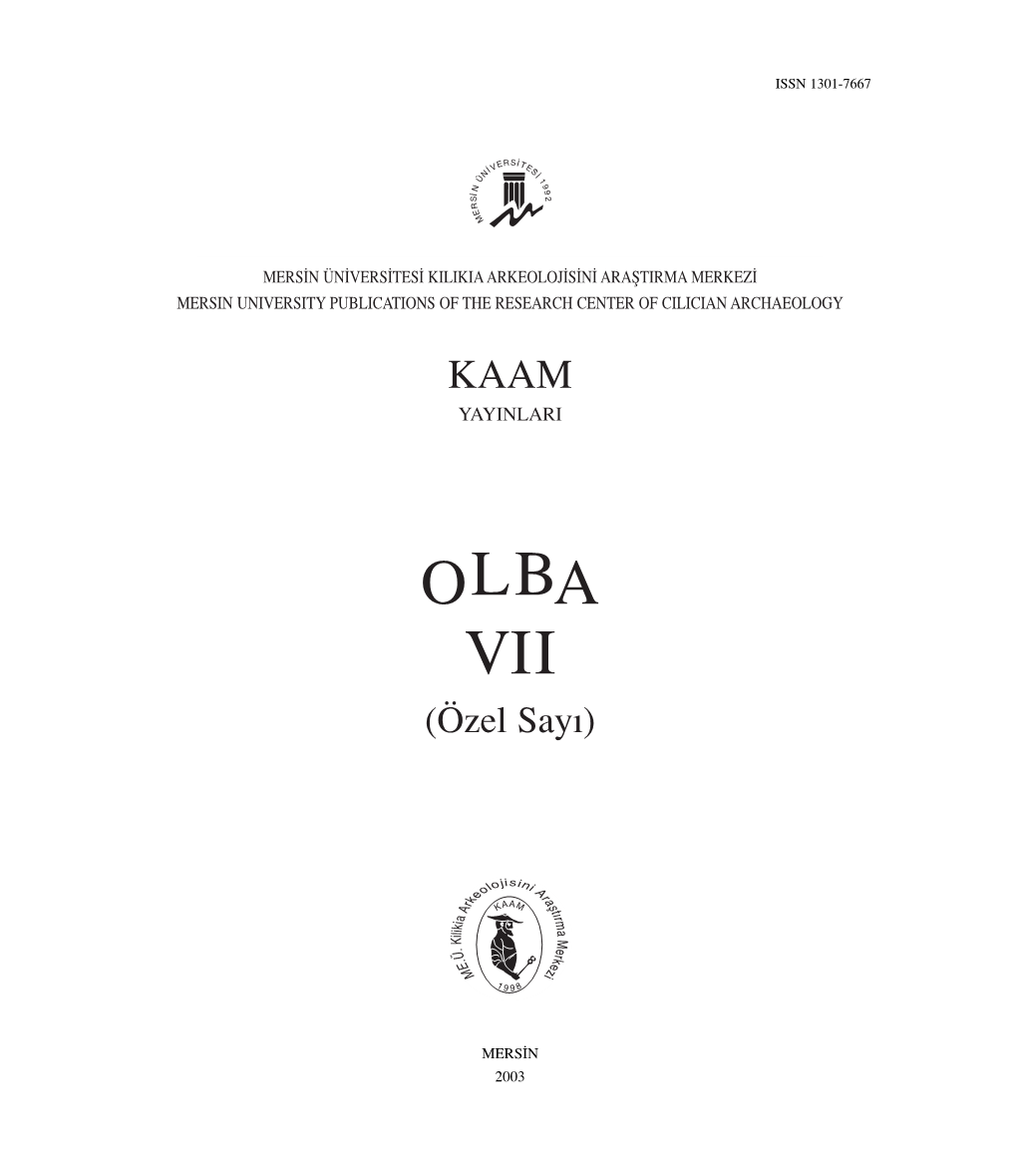 OLBA VII (Özel Say›)