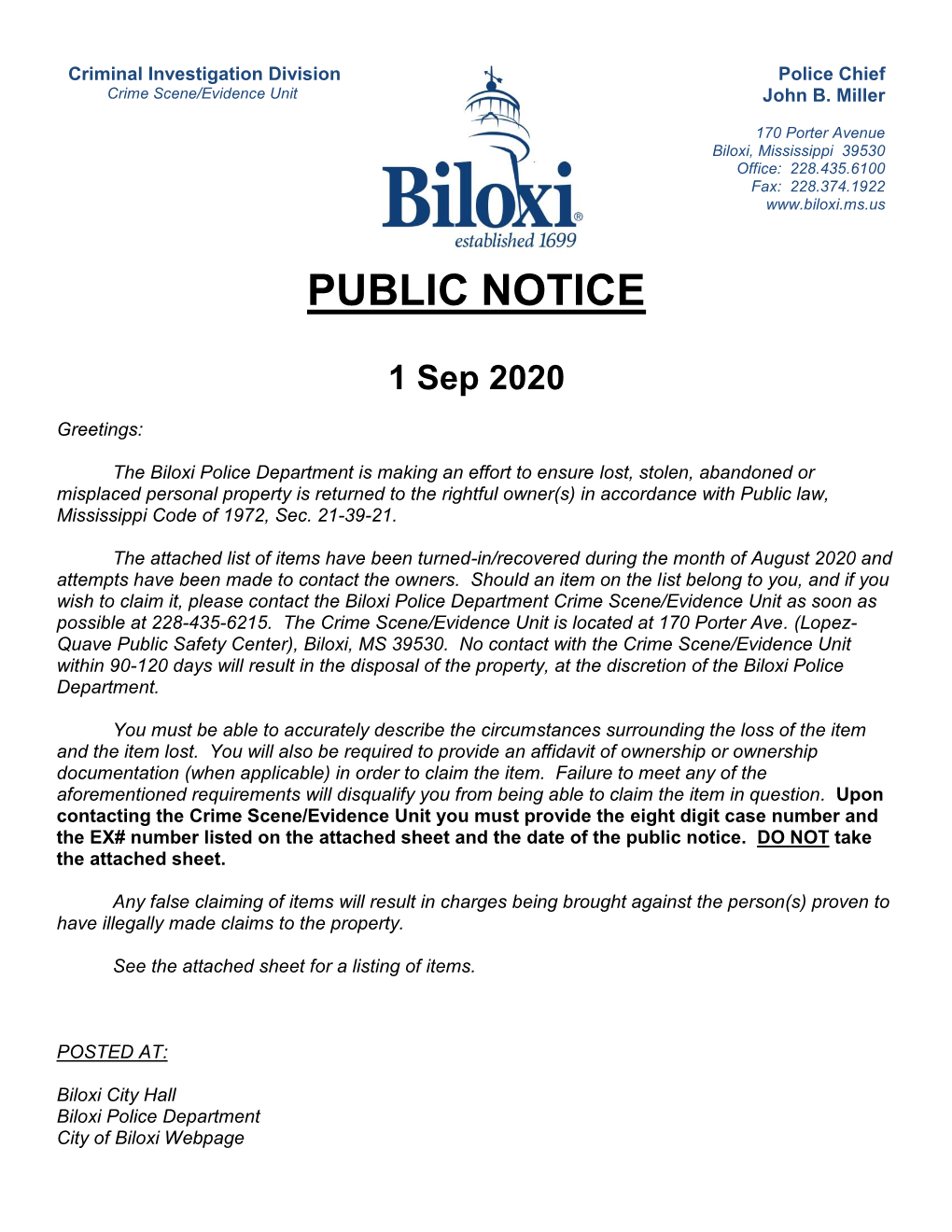 Public Notice