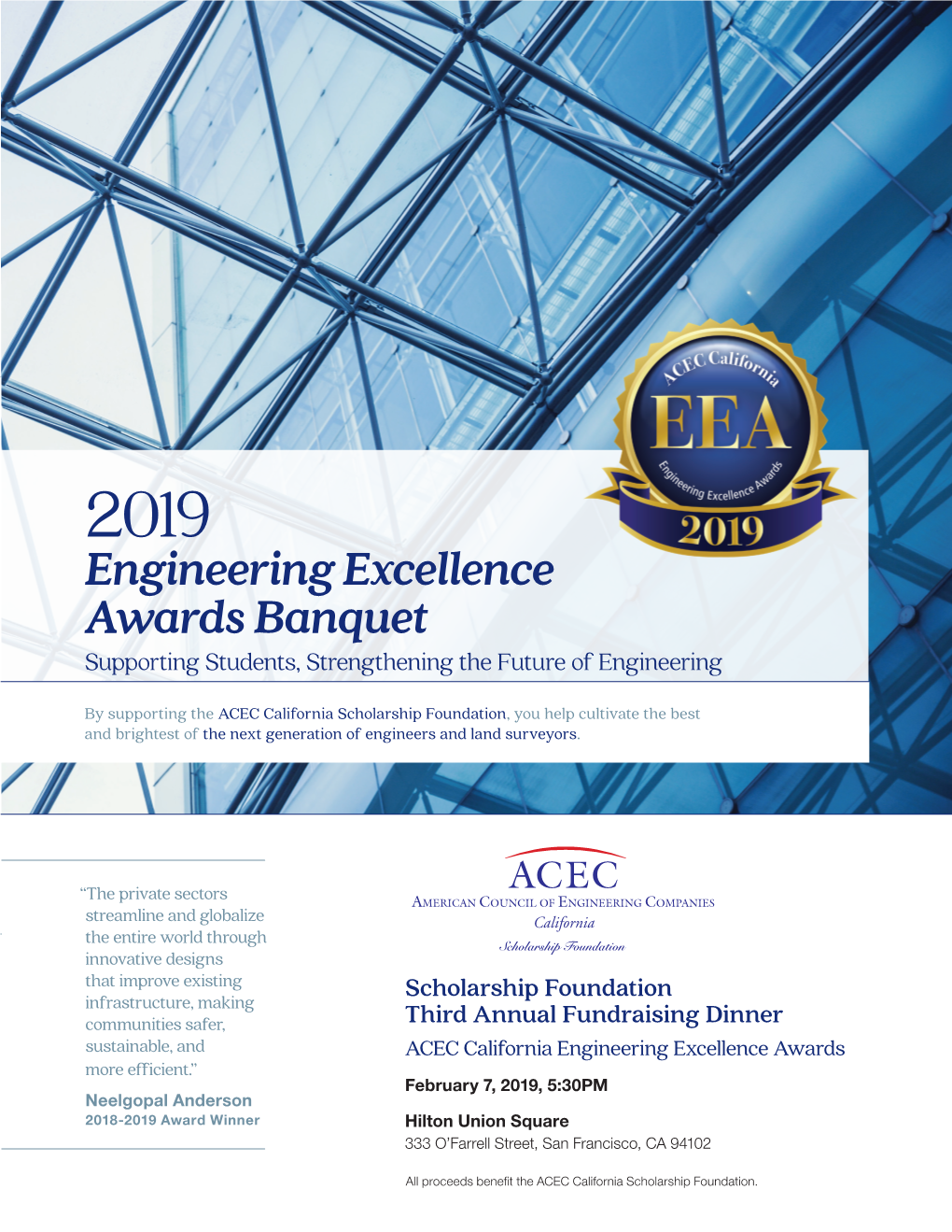 Engineering Excellence Awards Banquet Supporting Students, Strengthening the Future of Engineering