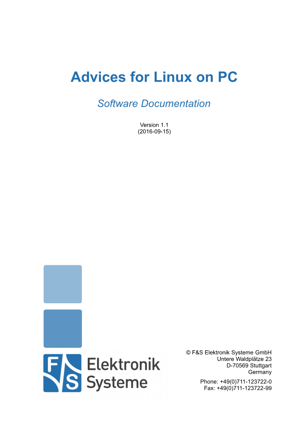 Advices for Linux on PC