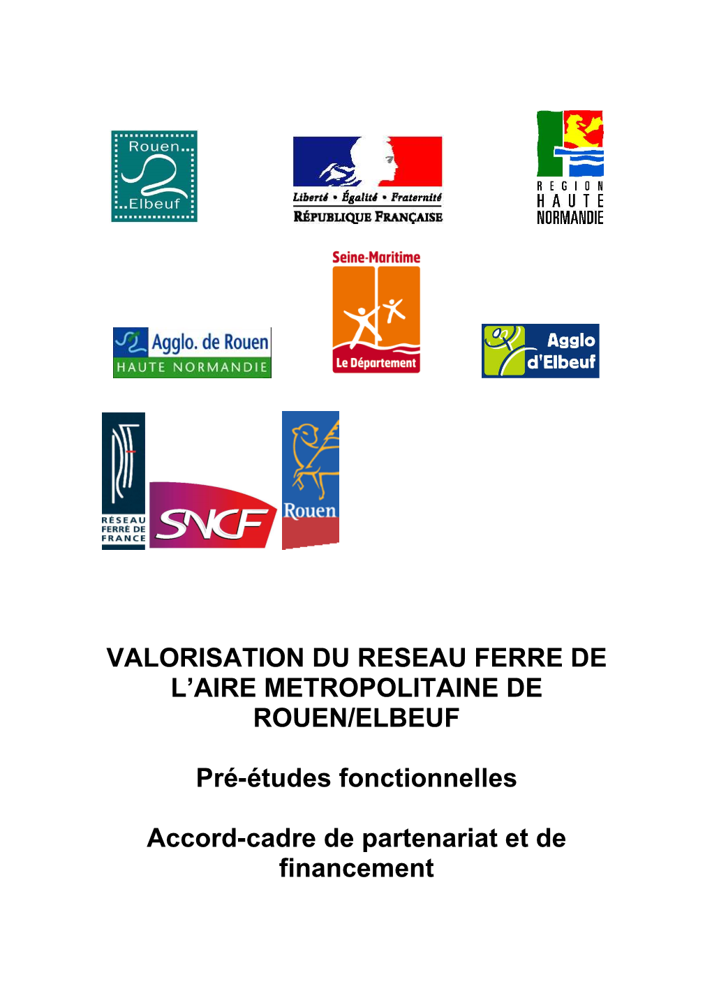 Etudes Préliminaires Du Réseau Ferré D'agglomération