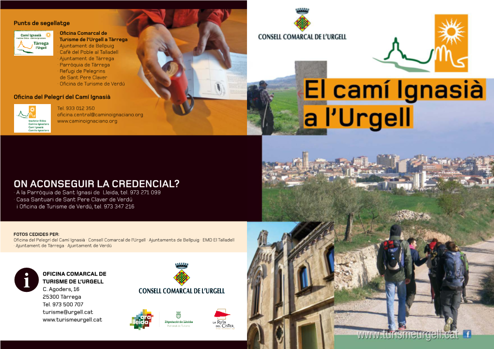 ON ACONSEGUIR LA CREDENCIAL? · a La Parròquia De Sant Ignasi De Lleida, Tel