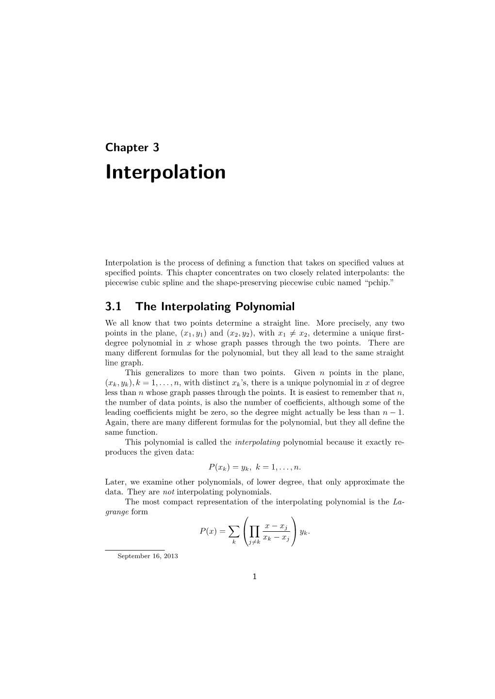 Interpolation