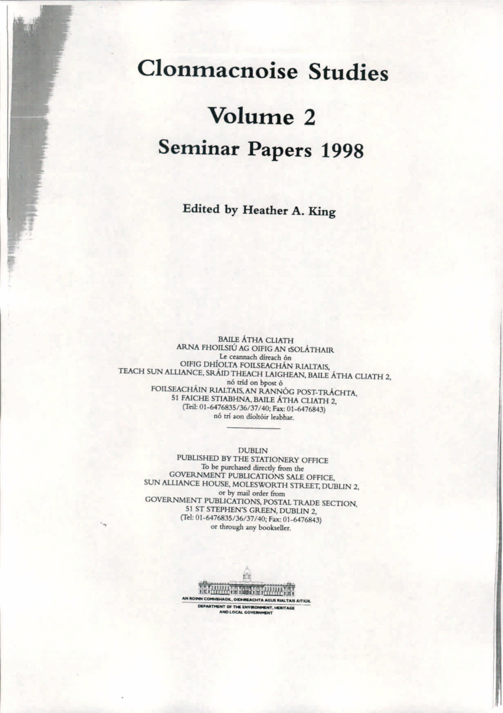 Sculptors and Their Customers: a Study of Clonmacnoise Grave-Slabs1