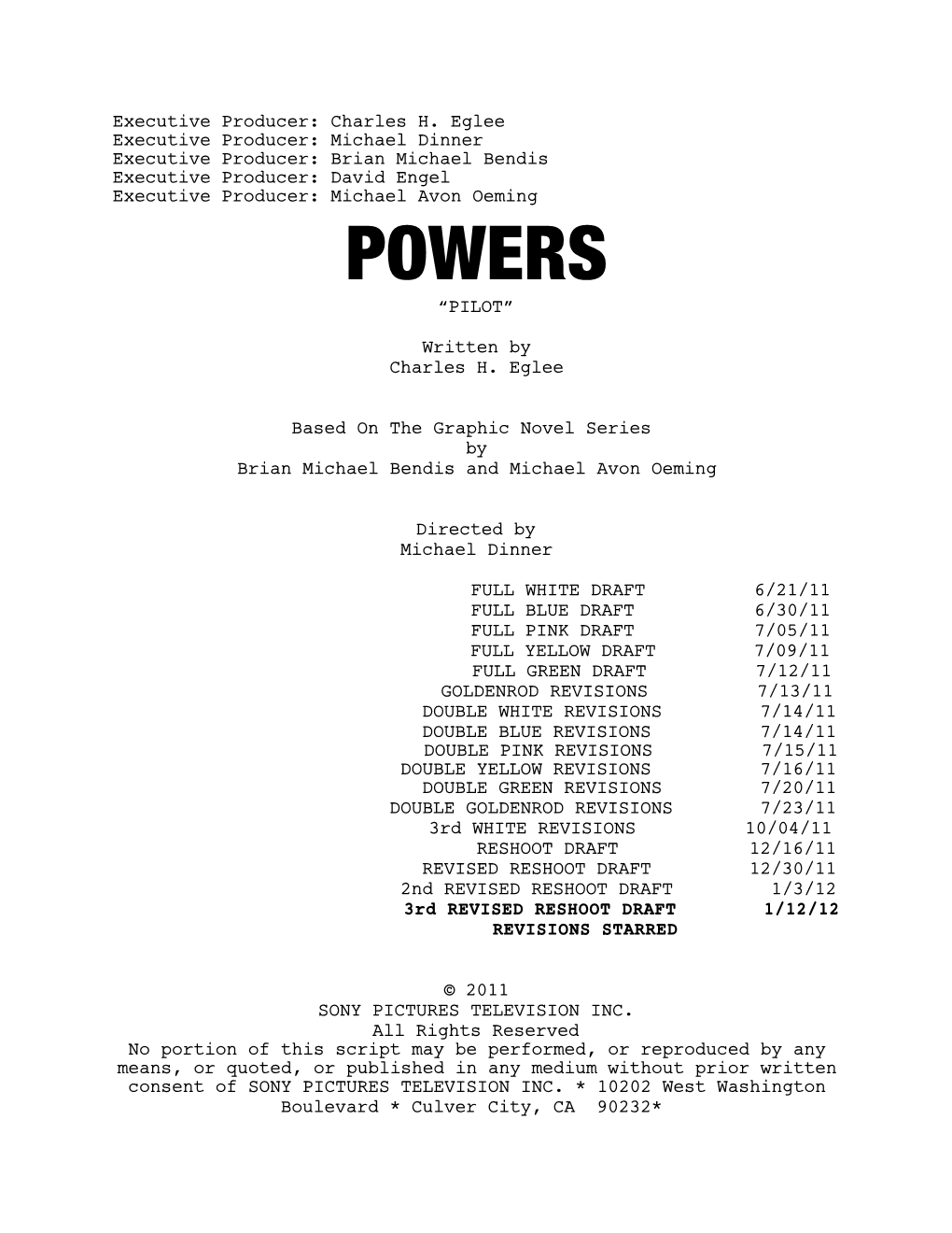 Powers “Pilot”