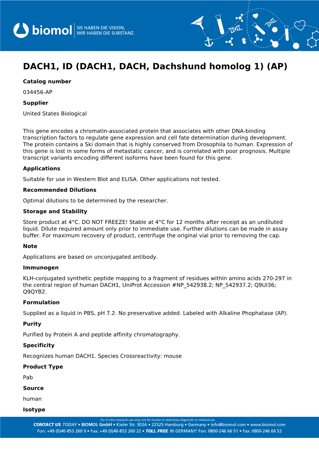 Usbiological Datasheet