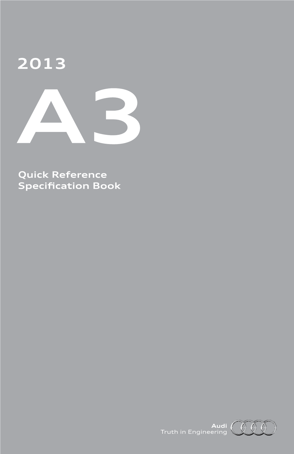 Quick Reference Specification Book