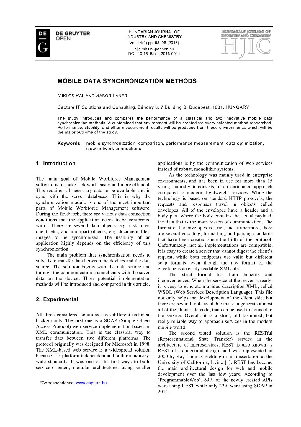 Mobile Data Synchronization Methods