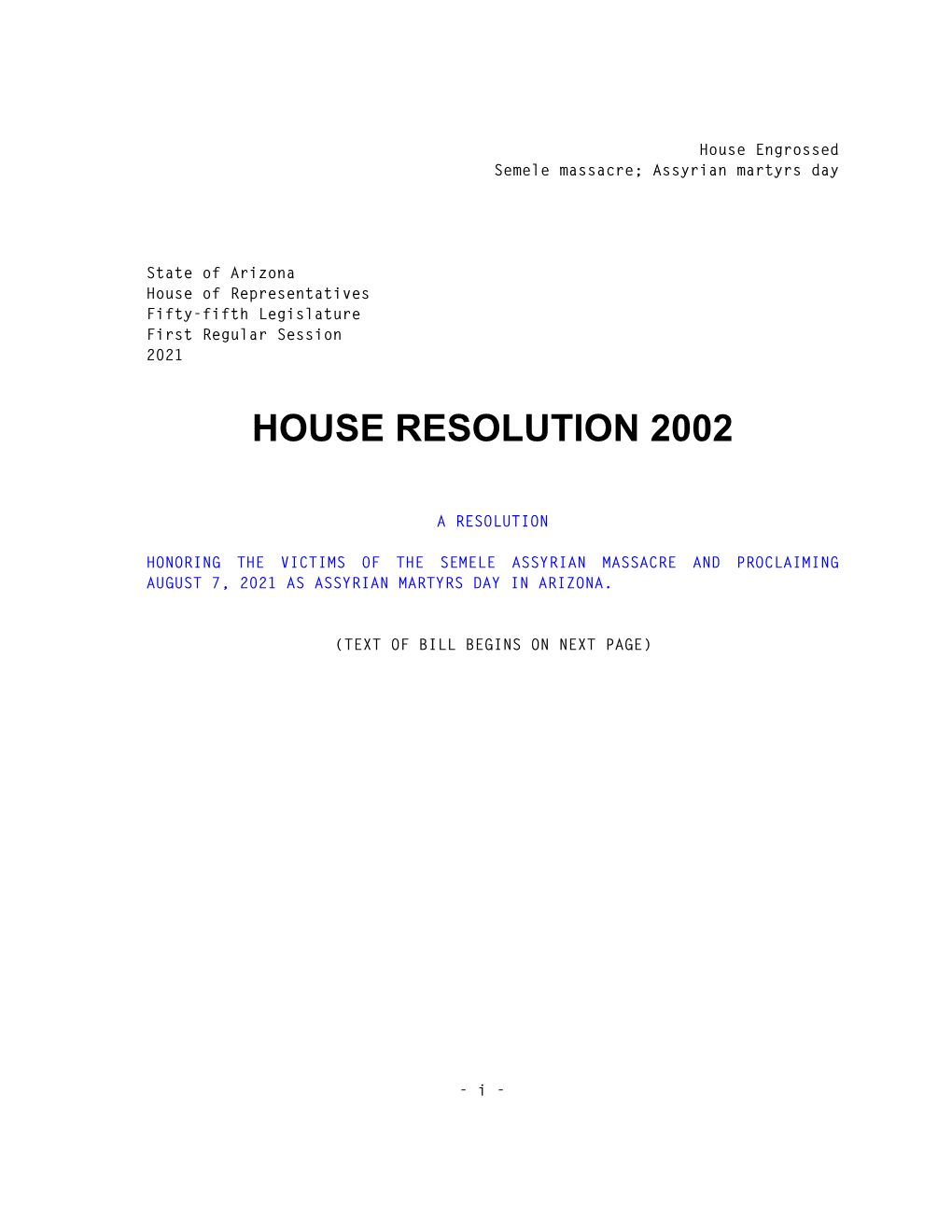 House Resolution 2002