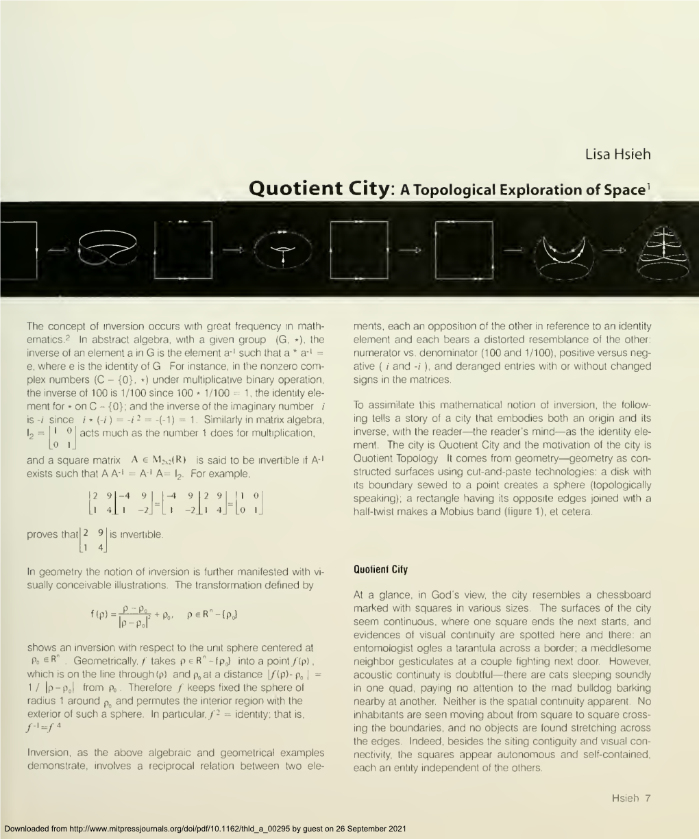 A Topological Exploration of Space1