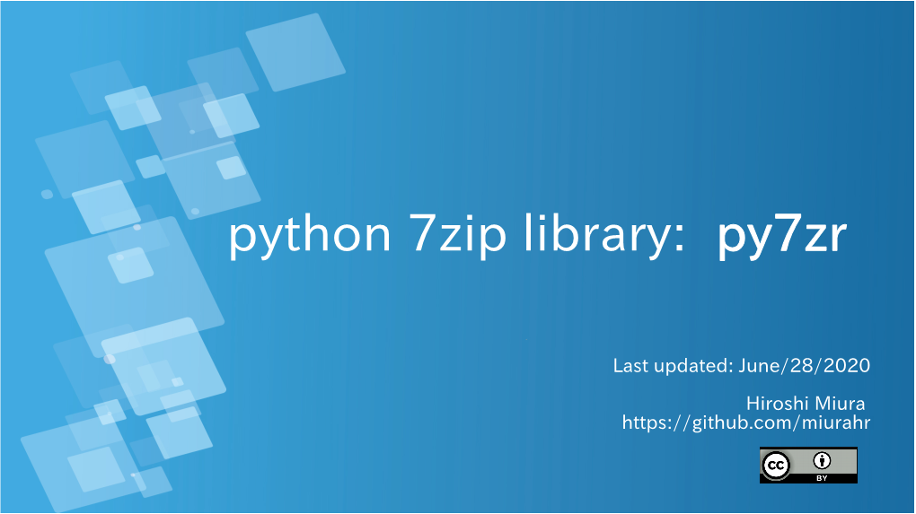 Python 7Zip Library: Py7zr