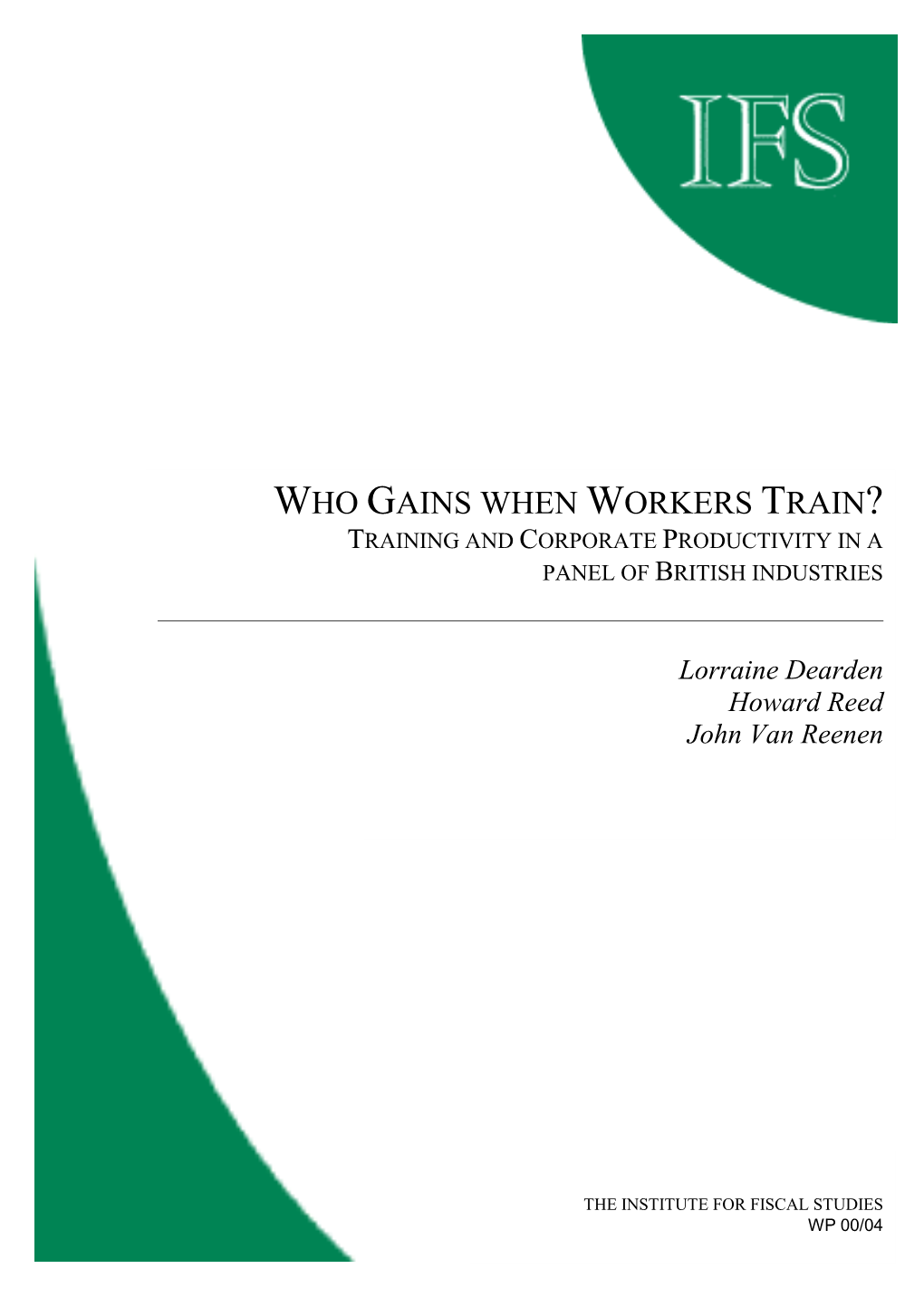 Who Gaind When Workers Train?