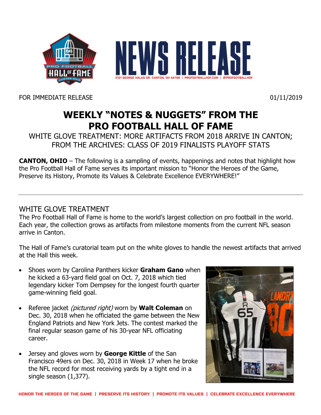 Weekly “Notes & Nuggets”