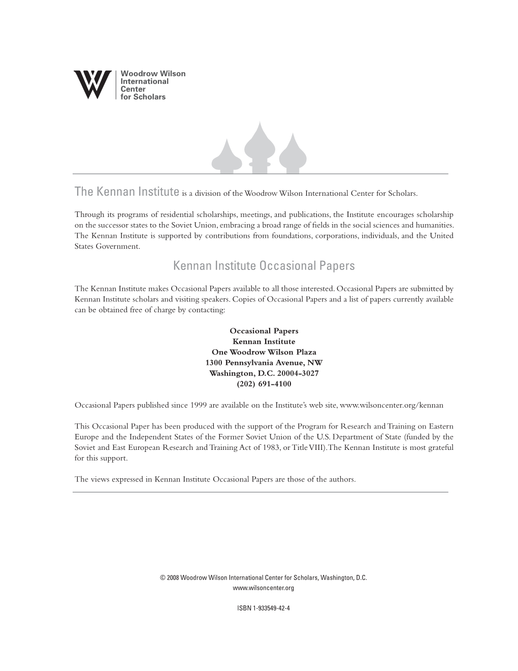 Kennan Institute Occasional Papers