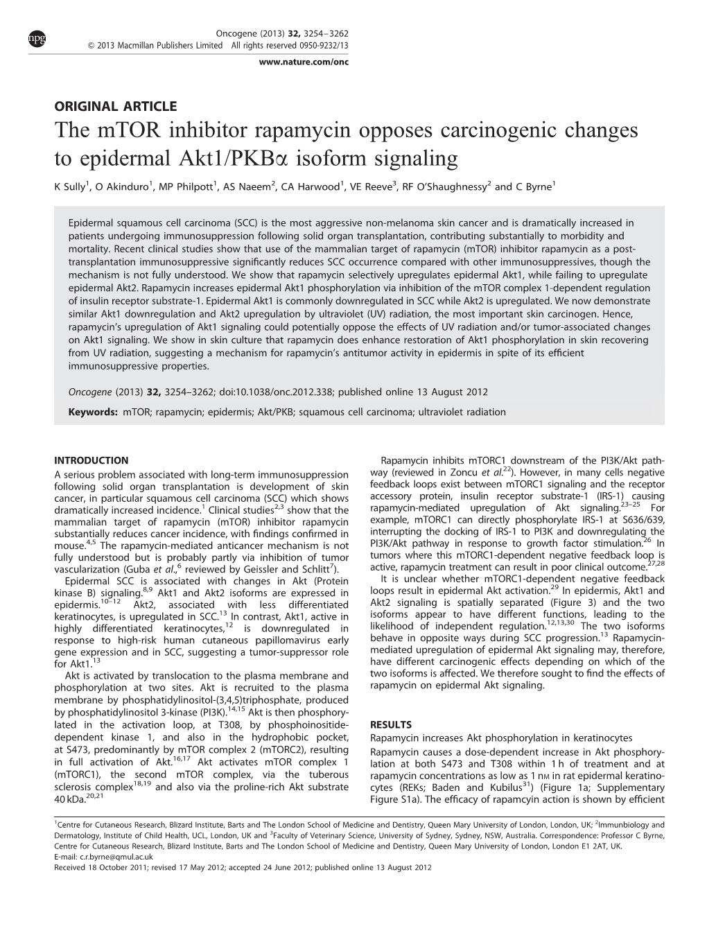 PKB&Alpha; Isoform Signaling