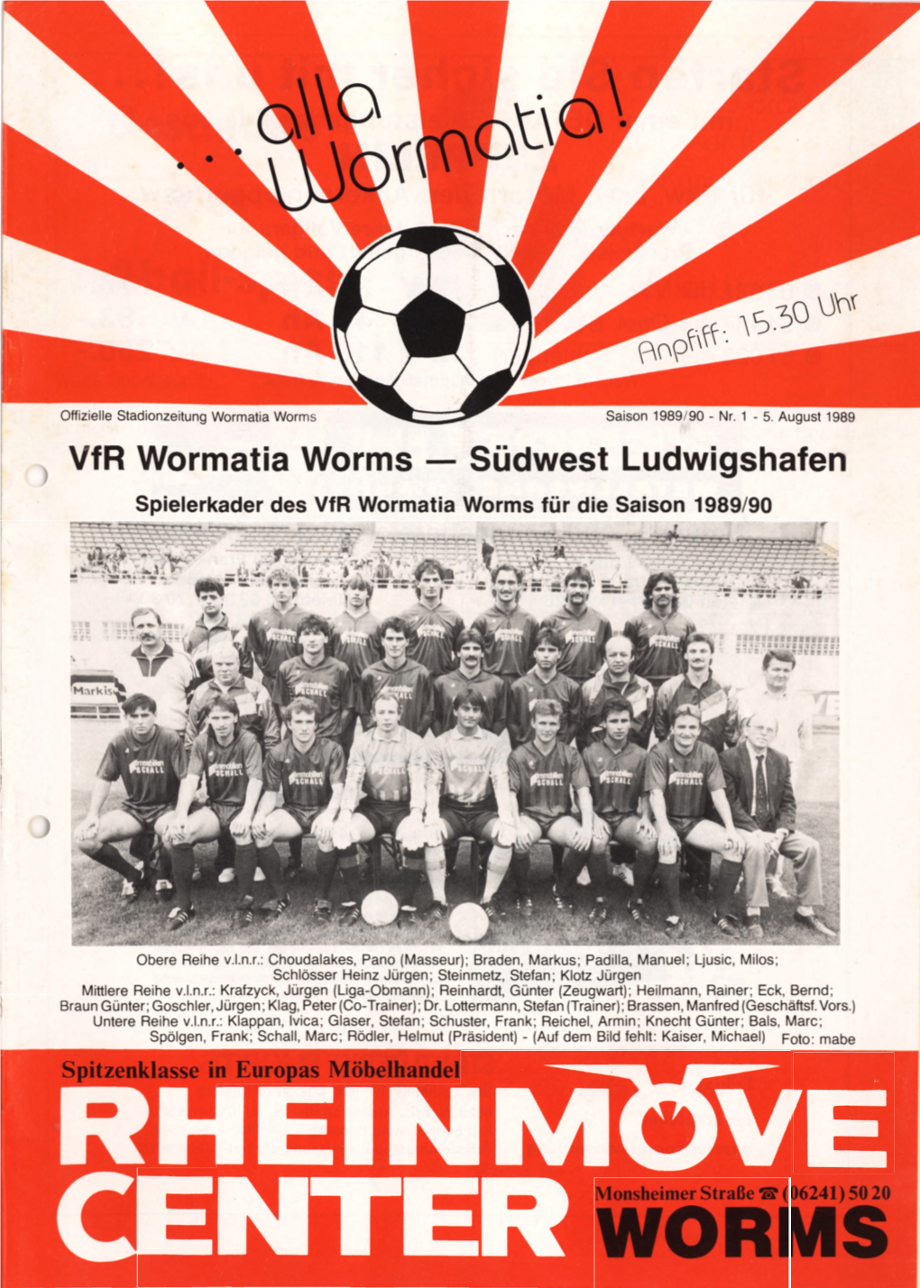 Vfr Wormatia Worms — Südwest Ludwigshafen