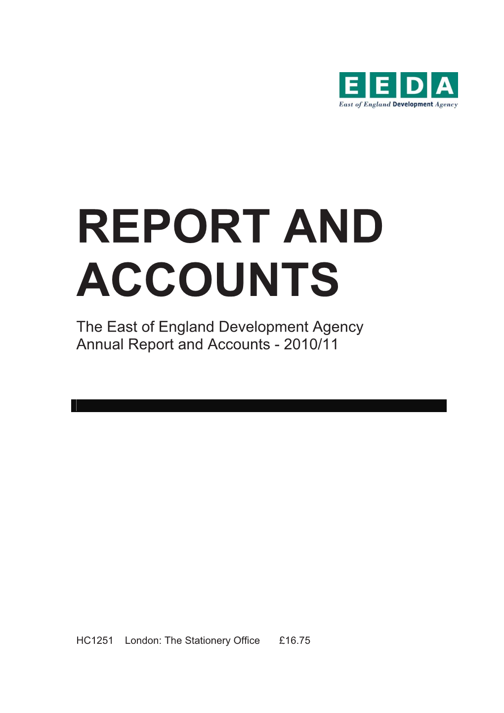 EEDA Annual Report and Accounts 2007-08 HC 1251