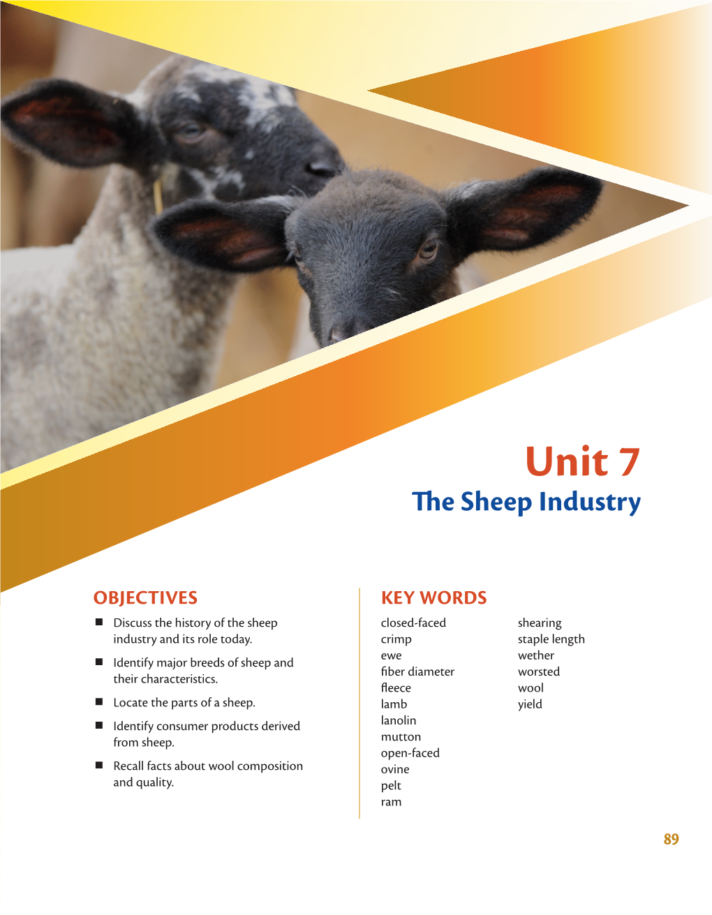 Unit 7 Te Sheep Industry