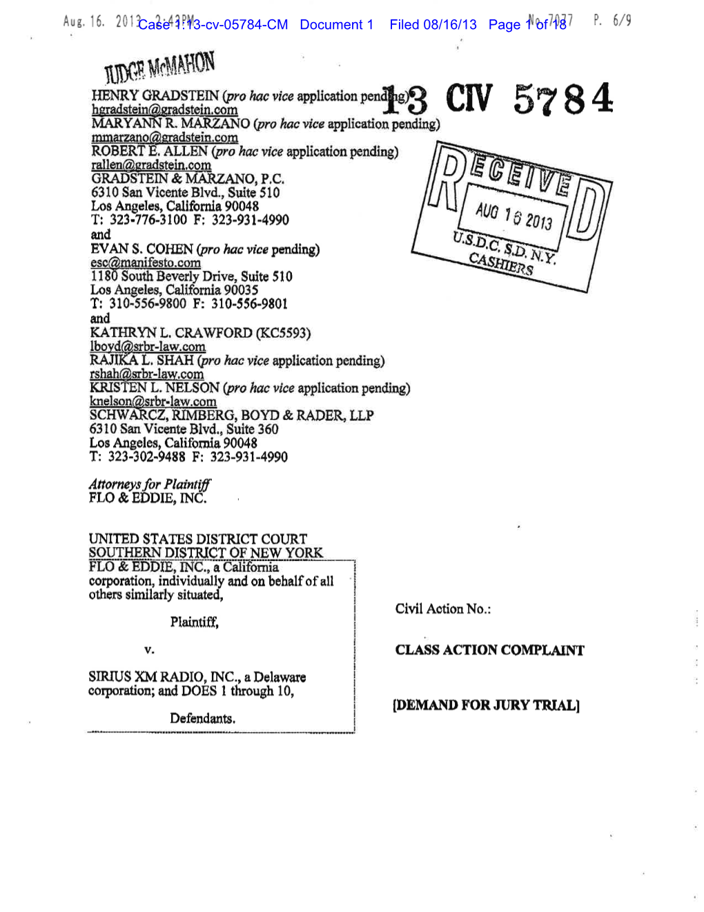 Case 1:13-Cv-05784-CM Document 1 Filed 08/16/13 Page 1 of 18