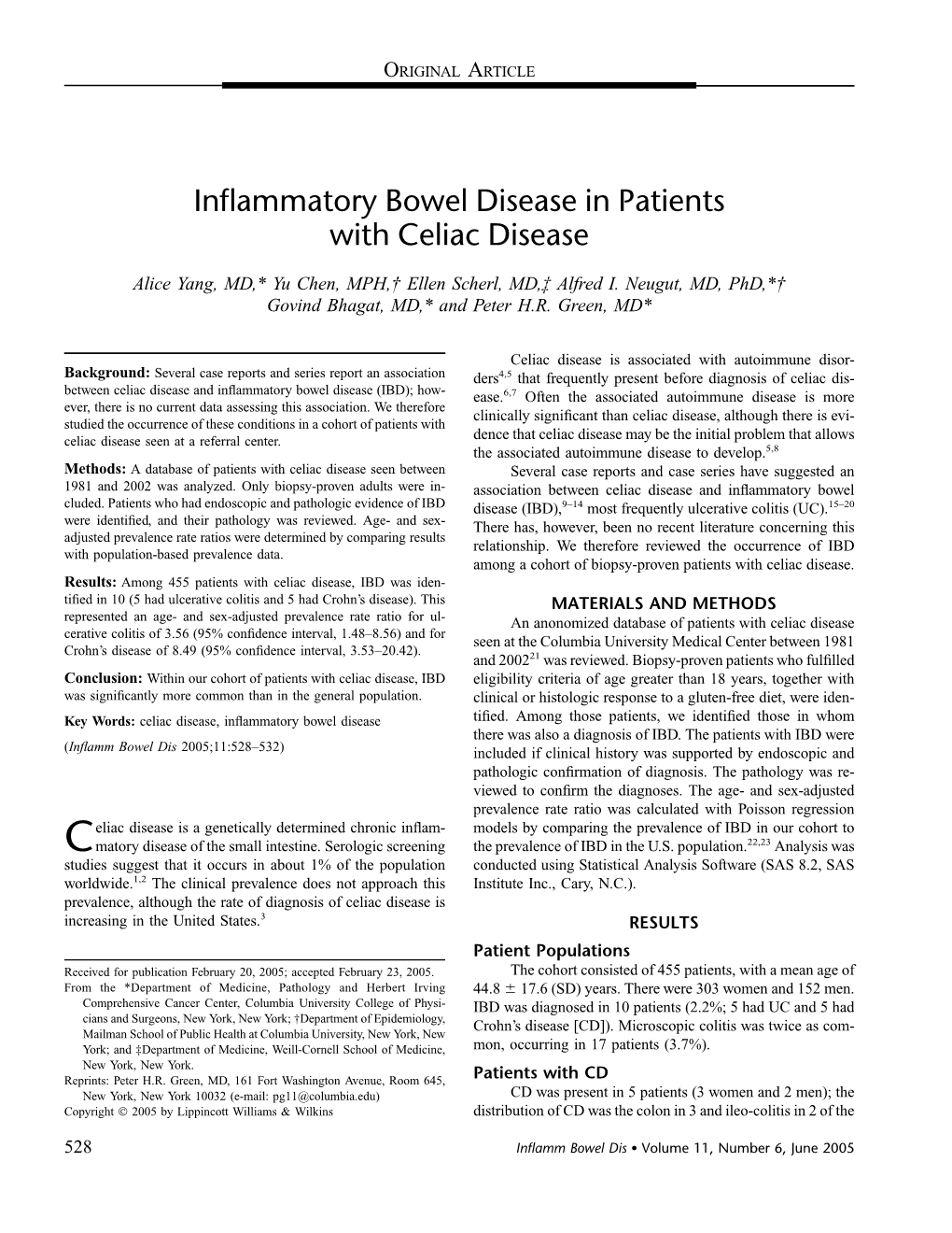 Inflammatory Bowel Disease in Patients with Celiac Disease