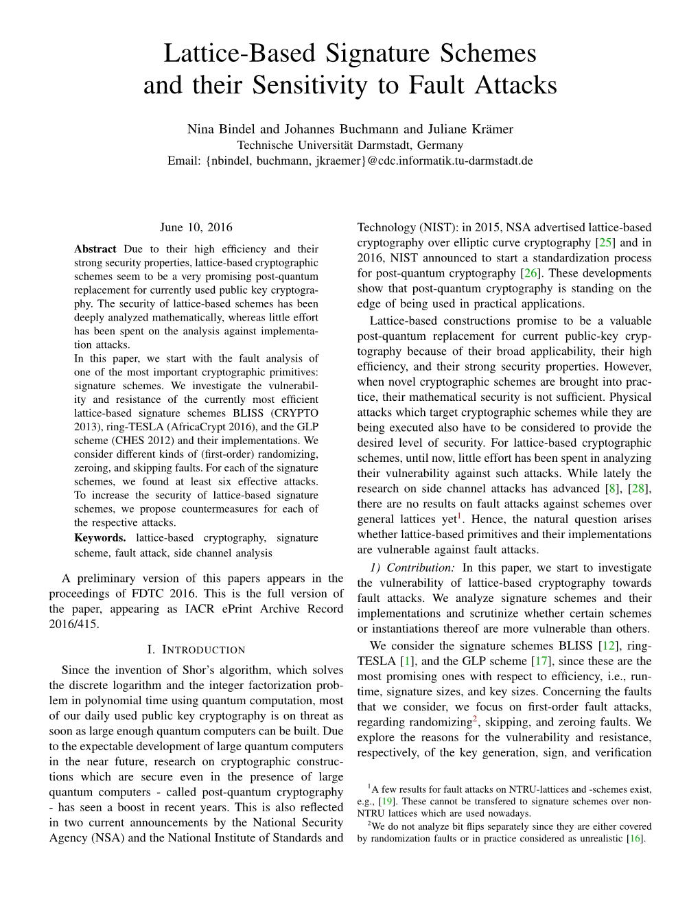 Lattice-Based Signature Schemes and Their Sensitivity to Fault Attacks