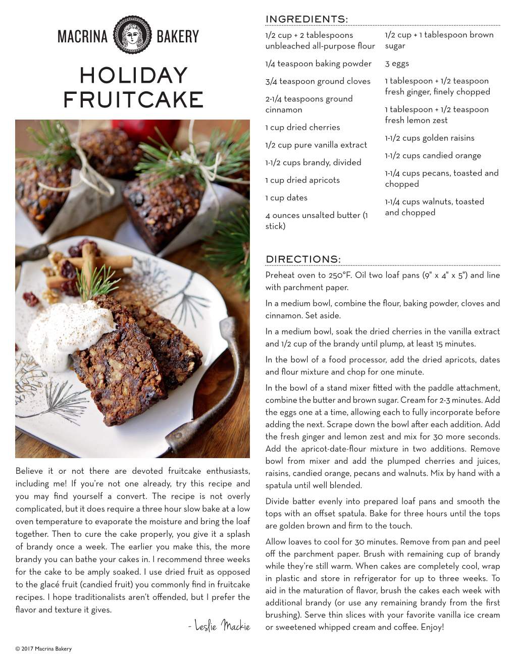 Holiday Fruitcake