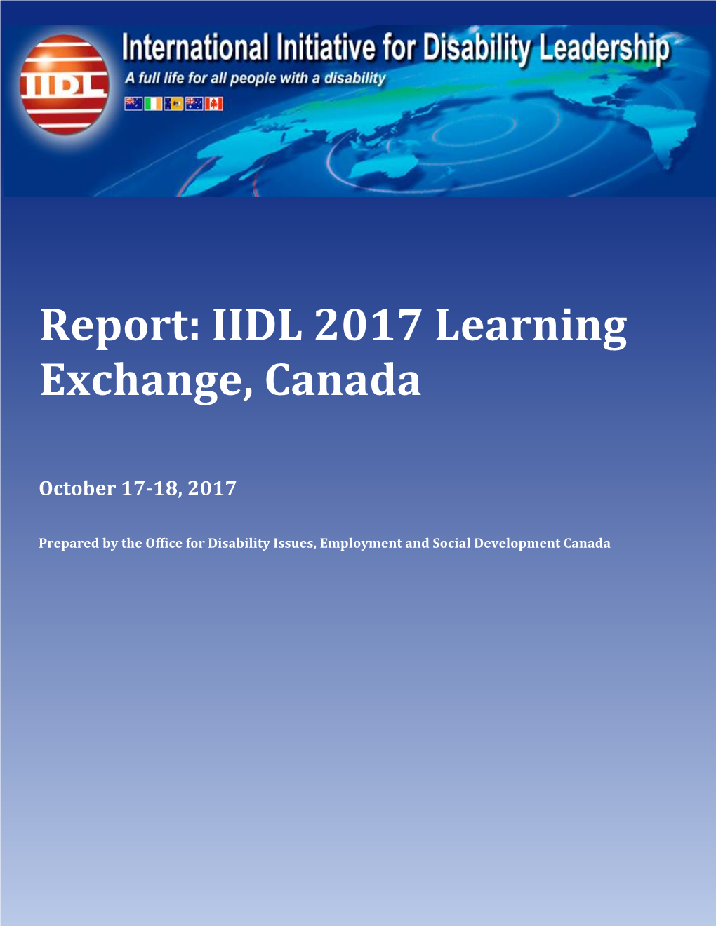 IIDL 2017 Learning Exchange, Canada