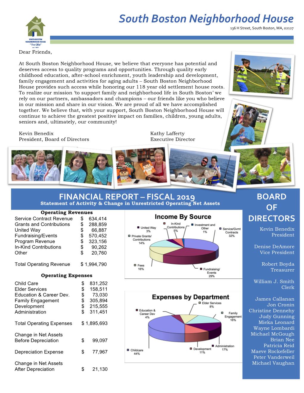 South Boston Neighborhood House 2019 Annual Report