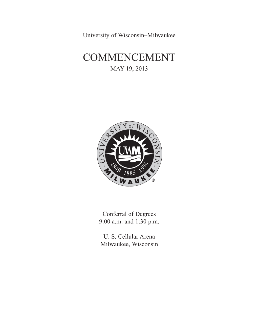 Commencement May 19, 2013
