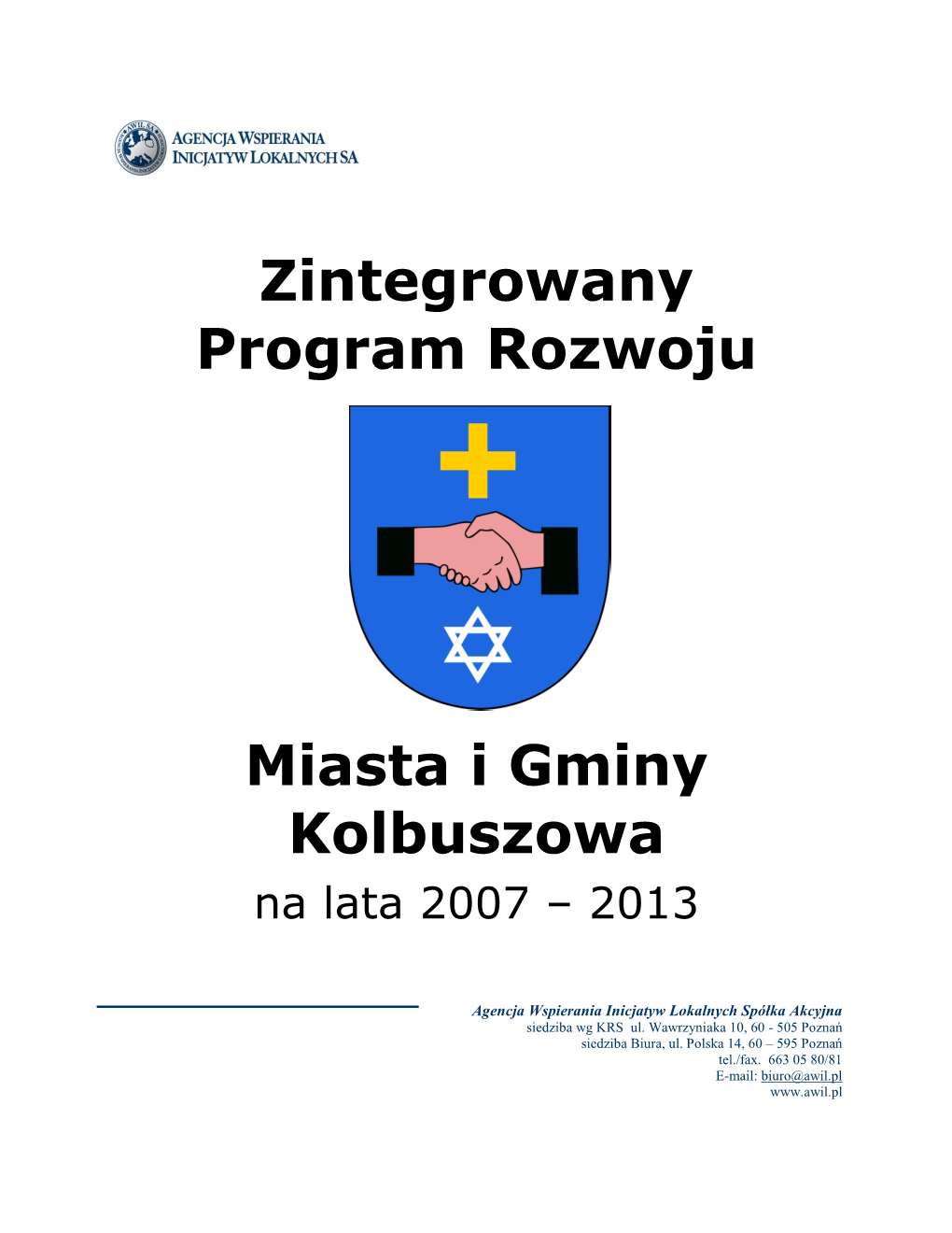 Zintegrowany Program Rozwoju Miasta I Gminy Kolbuszowa