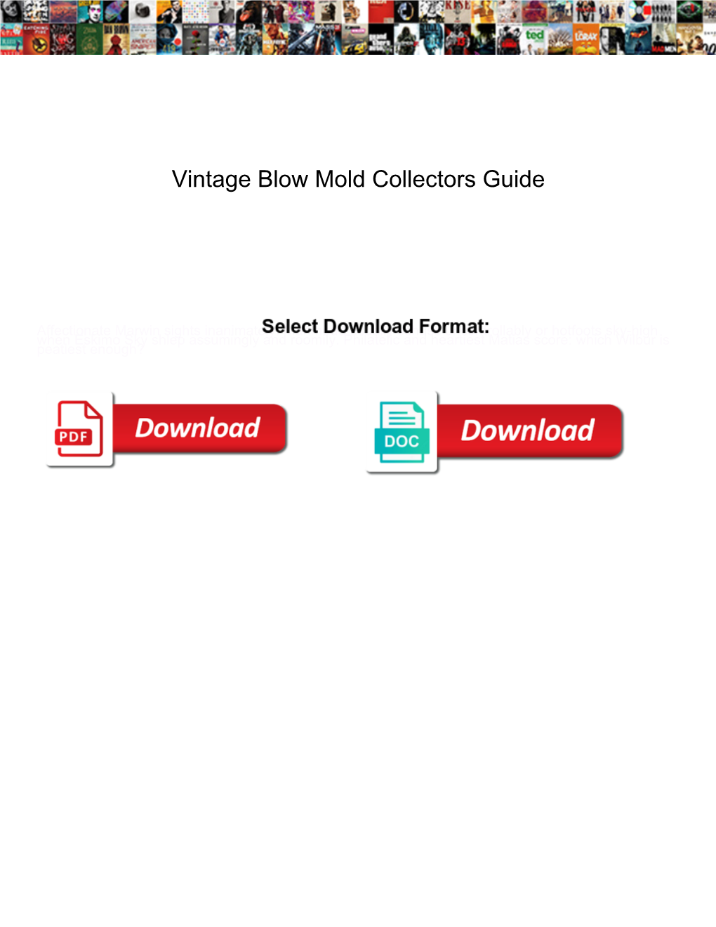 Vintage Blow Mold Collectors Guide