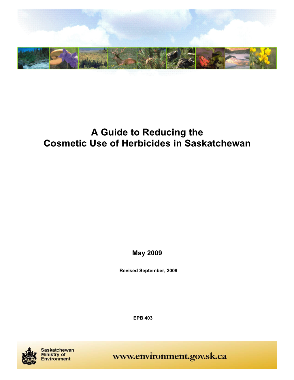 A Guide to Reducing the Cosmetic Use of Herbicides in Saskatchewan