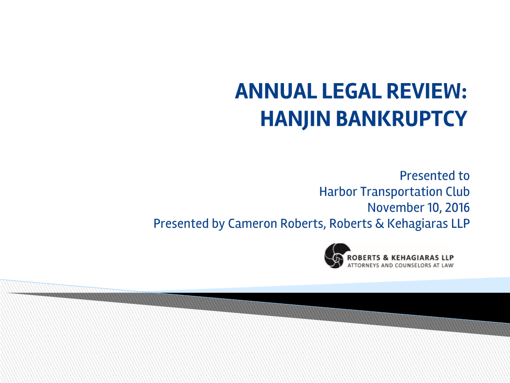 Hanjin Bankruptcy