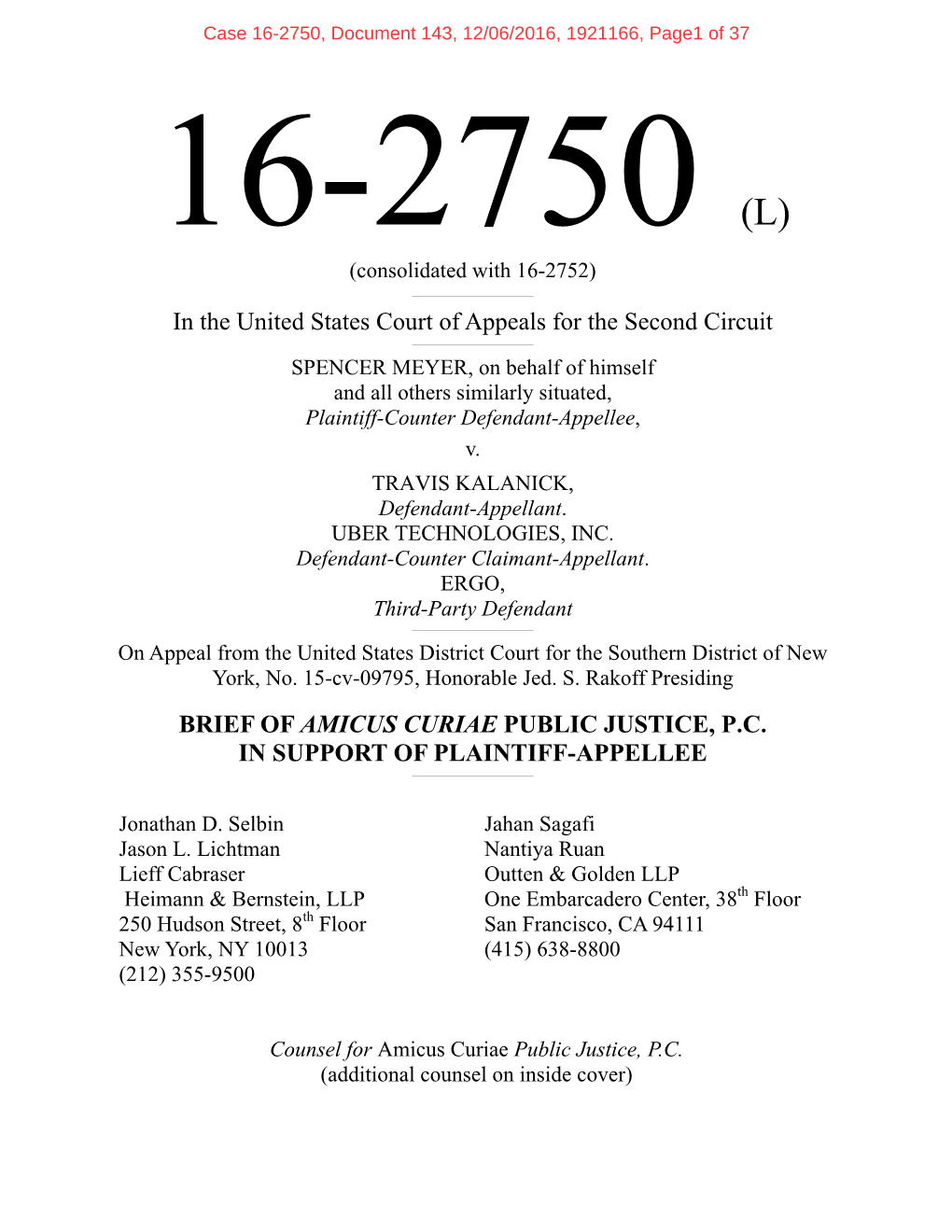 Filed an Amicus Brief