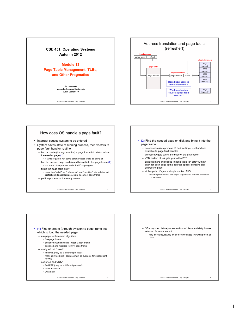 Address Translation and Page Faults