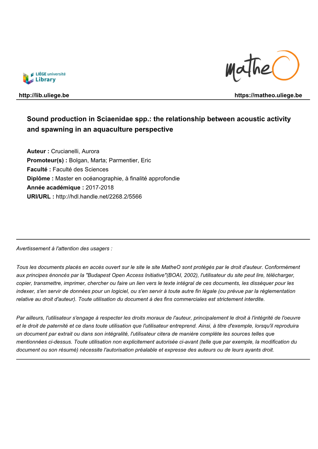 Sound Production in Sciaenidae Spp.: the Relationship Between Acoustic Activity and Spawning in an Aquaculture Perspective