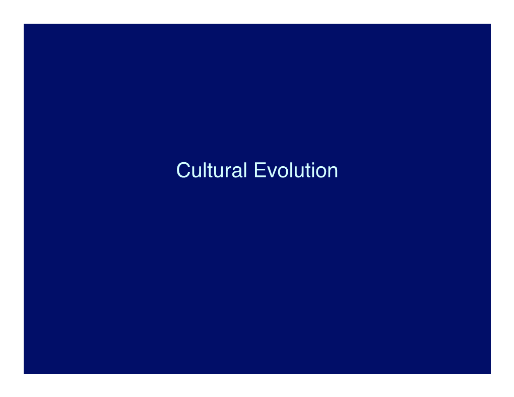 Cultural Evolution Next Factor in Drake Equation: Fc