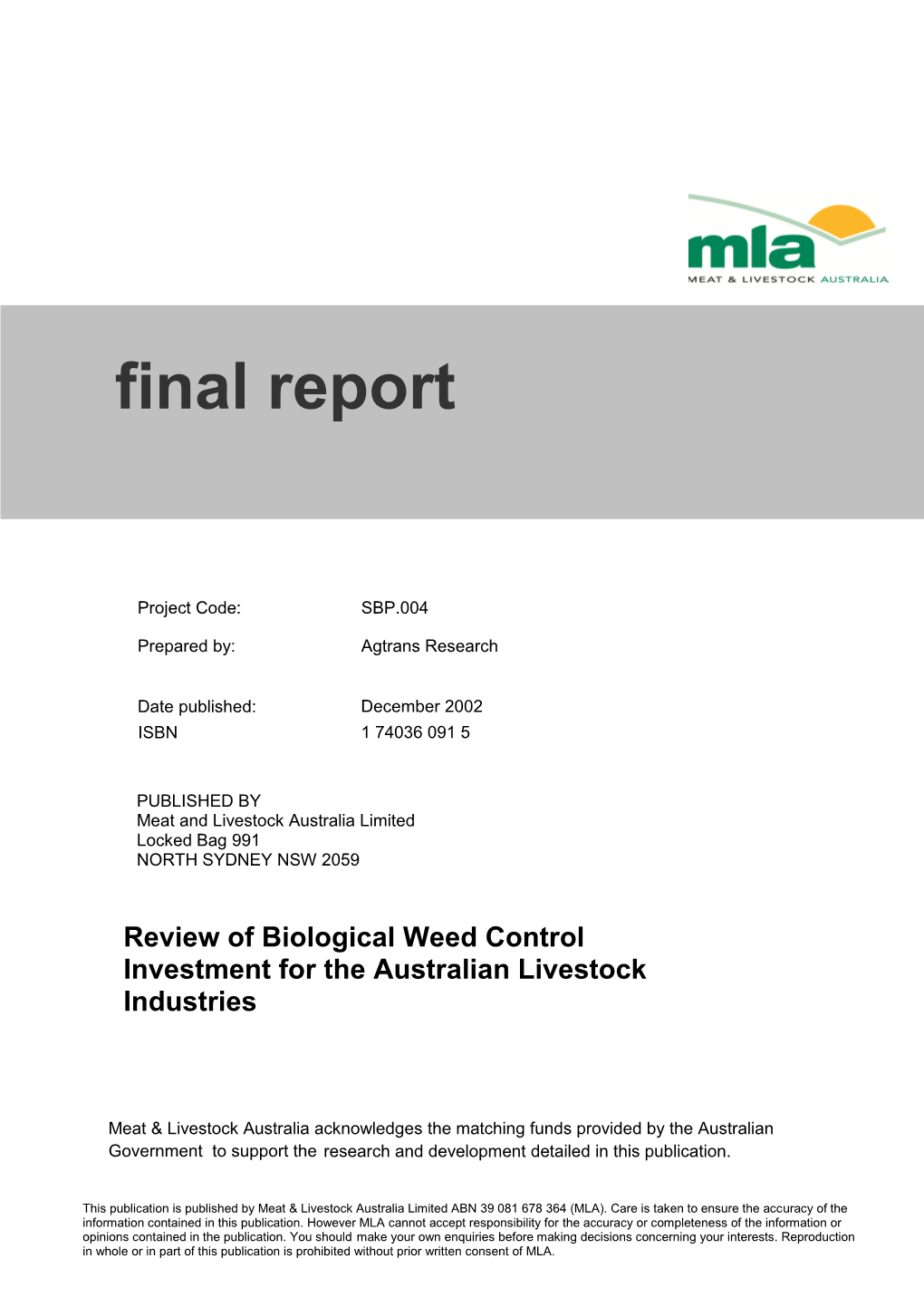 SBP.004 Final Report