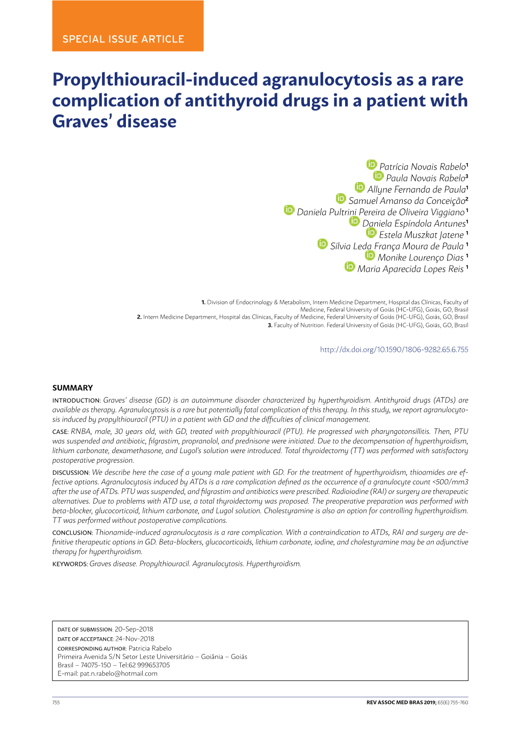 Propylthiouracil-Induced Agranulocytosis As a Rare Complication of Antithyroid Drugs in a Patient with Graves’ Disease