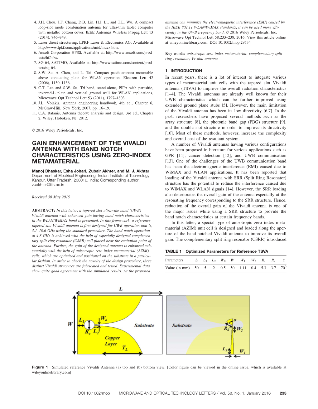 Gain Enhancement of the Vivaldi Antenna with Band Notch